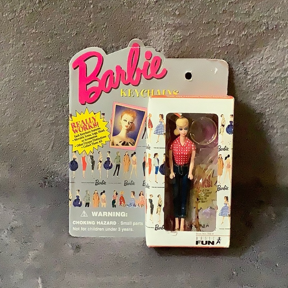 NIB Barbie Fishing Keychain - Vintage